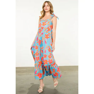 Tie Strap Floral Maxi Dress