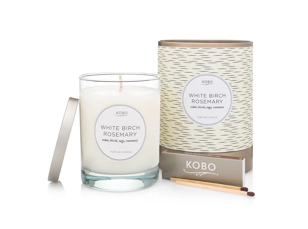 White Birch Rosemary Soy Candle