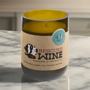 Zinfandel Upcycled Wine Bottle Candle