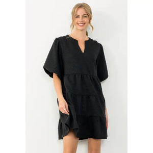 Black Puff Sleeve Dress