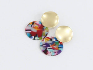 Rainbow Sarah Two-Tone Earrings