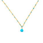 Turquoise Mini Enamel Chain Necklace