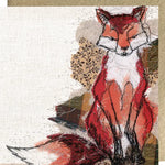 Thread Thief Fox Embroidery Art Card