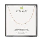 Gold and Quartz Satellite Gemstone Necklace