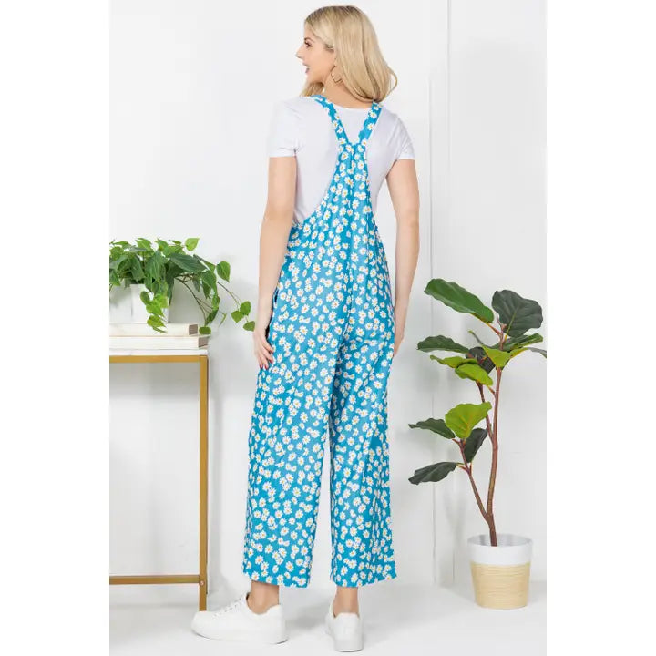 Daisy Flower Corduroy Overall