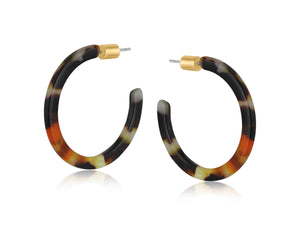 Orange and Black Marina Hoops