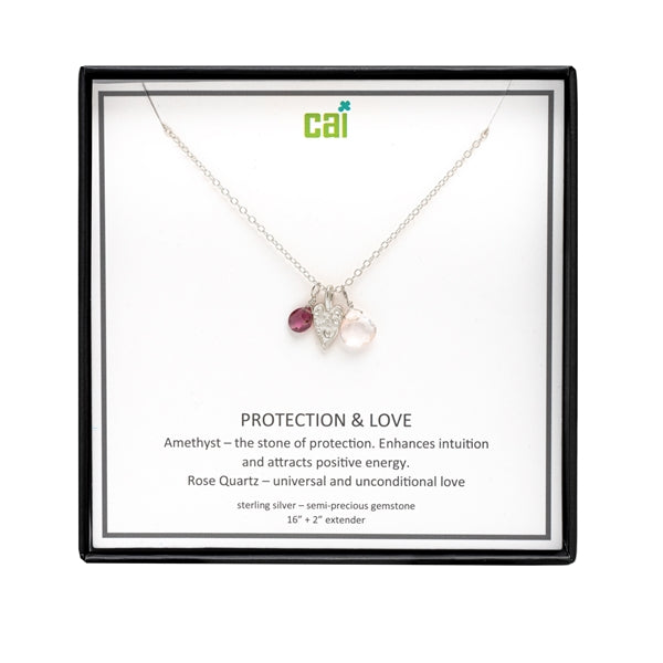 Silver Protection & Love Necklace