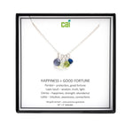 Silver Happiness and Good Fortune Necklace