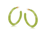 Lime Green Oleandre Statement Hoops