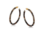 Brown Grey Hortense Statement Hoops