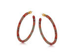 Red Orange Hortense Resin Statement Hoops