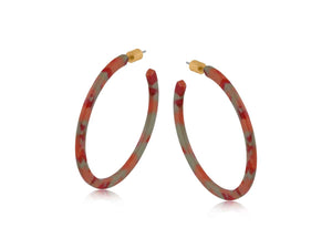 Red Orange Hortense Resin Statement Hoops