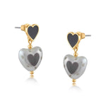 Blue Vladislava Heart Pearl Earrings