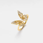 Gold Plated Butterfly Statement Ring