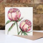 Blooming Lovely Peony Embroidery Art Card