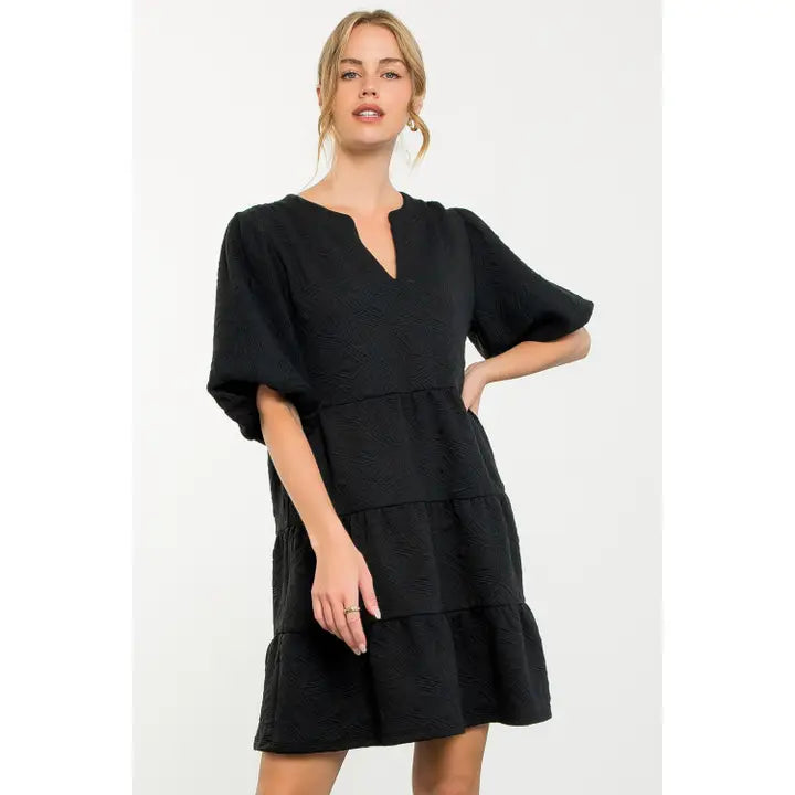 Black Puff Sleeve Dress