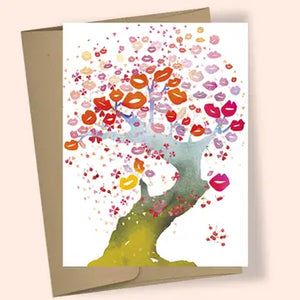 Bonsai Kisses Watercolor Greeting Card