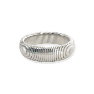 Large Silver Stretch Bangle