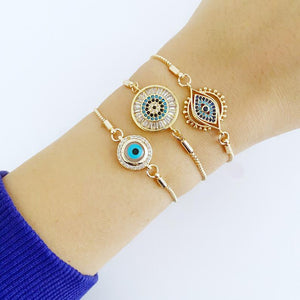 Adjustable Evil Eye Bracelet