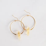 Citrine Circle Earrings