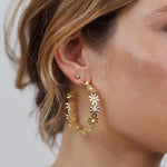 Daisy Hoop Earrings