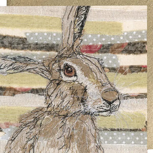 Threadbare Hare Embroidery Art Card