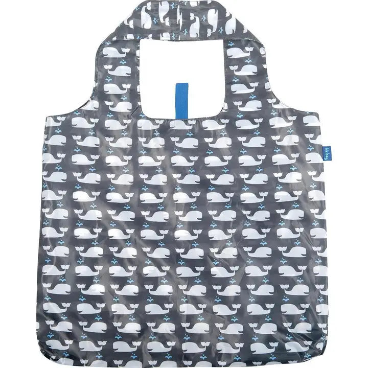 Whales Grey Reusable Bag