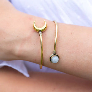 Moonstone Bangle Bracelet