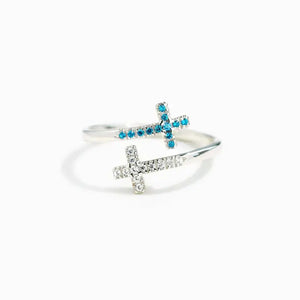 Double Cross Stacking Ring