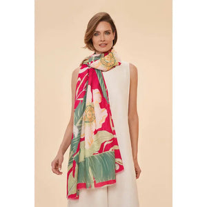 Printed Delicate Tropical Scarf