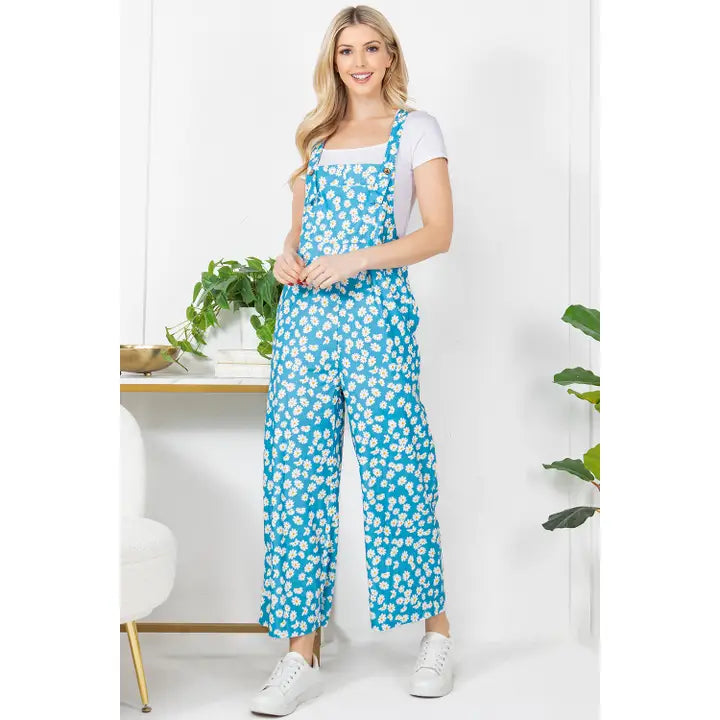 Daisy Flower Corduroy Overall