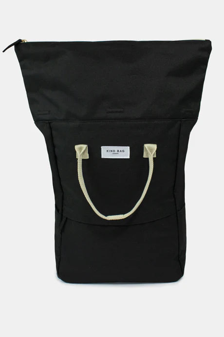 Pebble Black Large Hackney Backpack