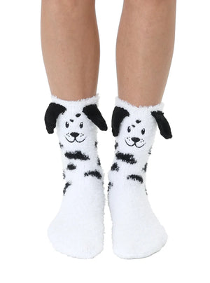 Dalmation Fuzzy Socks