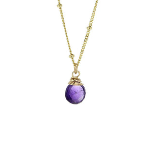 Amethyst Trinket Stone Necklace