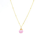 Pink Topaz Trinket Stone Necklace