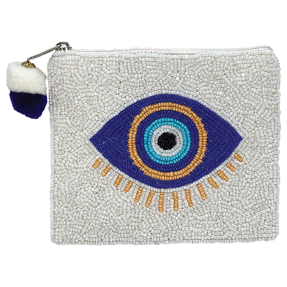 Evil Eye Beaded Pouch