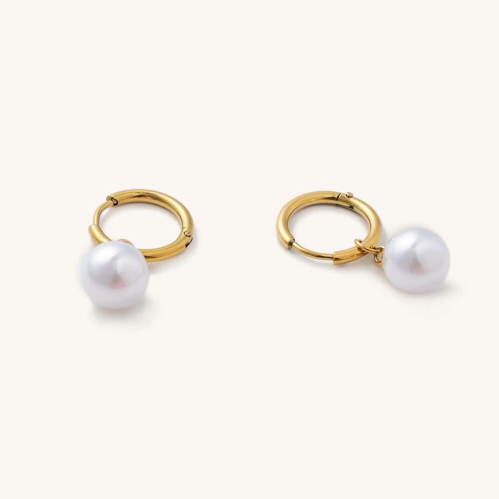 Freshwater Pearl Hoops