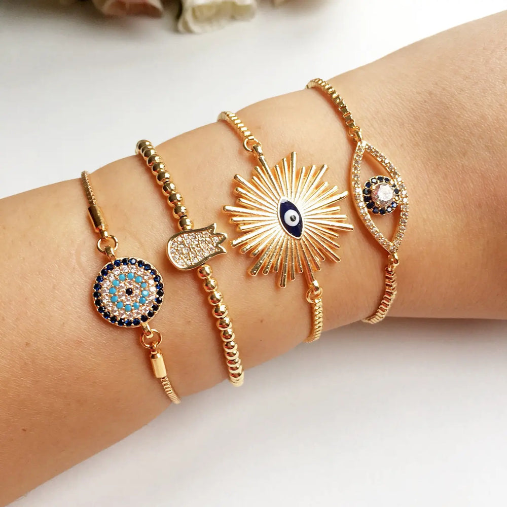 Sunburst Evil Eye Bracelet