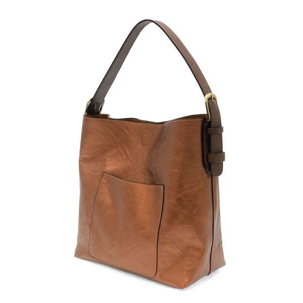 Metallic Copper Hobo Vegan Leather Handbag