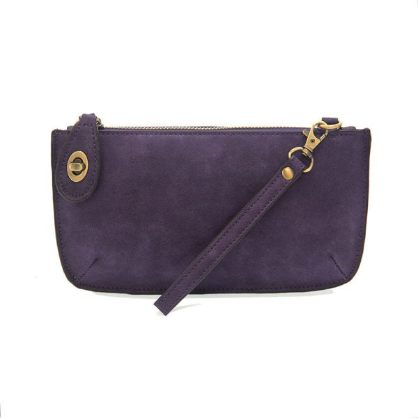 Deep Violet Lux Crossbody Wristlet Clutch