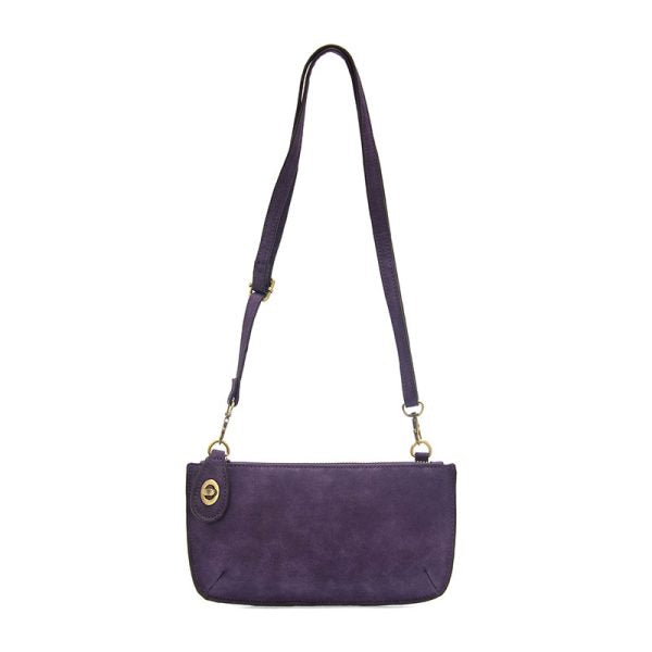 Deep Violet Lux Crossbody Wristlet Clutch