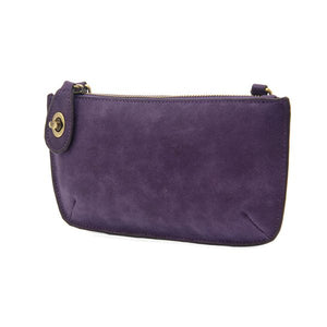 Deep Violet Lux Crossbody Wristlet Clutch