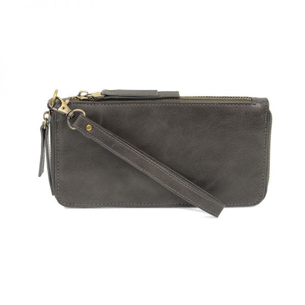 Charcoal Chloe Zip-Around Wallet Wristlet