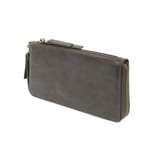 Charcoal Chloe Zip-Around Wallet Wristlet