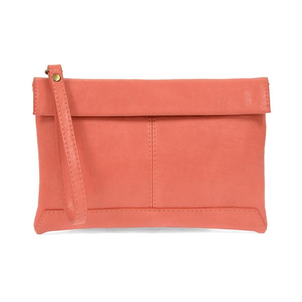 Bright Coral Kiara Fold-over Convertible Crossbody