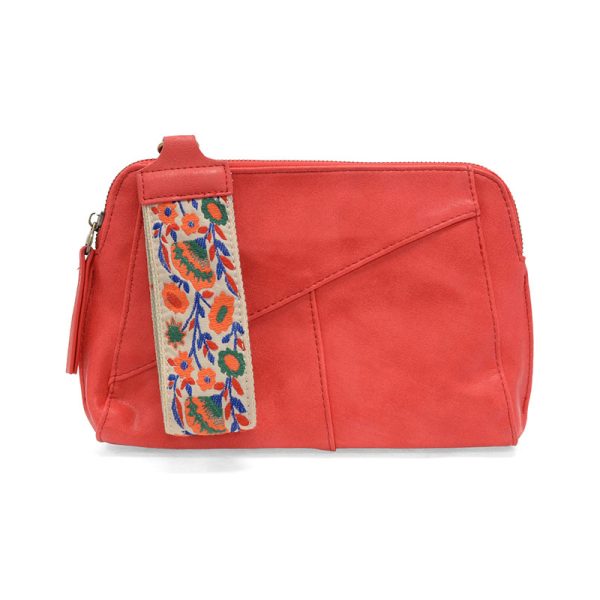 Sizzling Red Gigi Crossbody W/Woven Wrist Strap