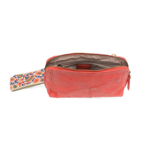 Sizzling Red Gigi Crossbody W/Woven Wrist Strap