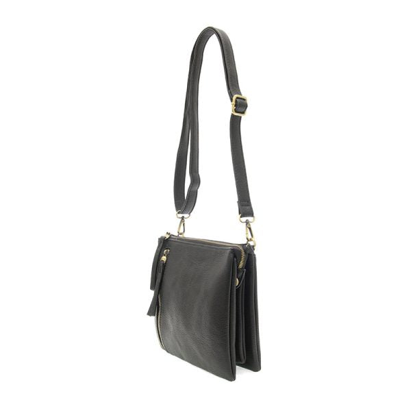 Black Dawn Multi-Pocket Compact Crossbody Bag