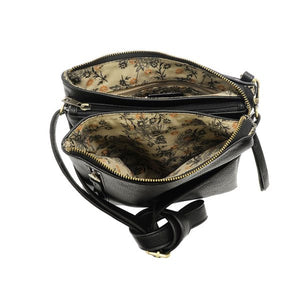 Black Dawn Multi-Pocket Compact Crossbody Bag