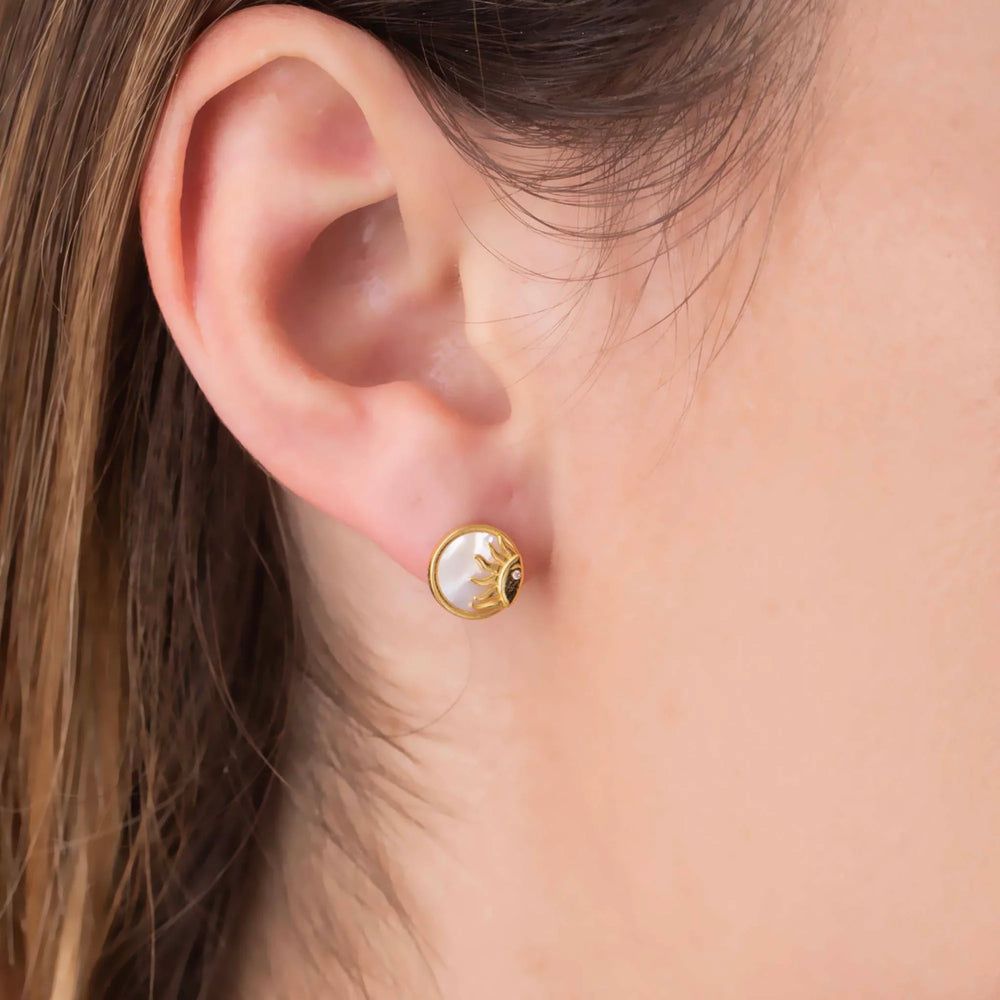 Sun and Moon Studs